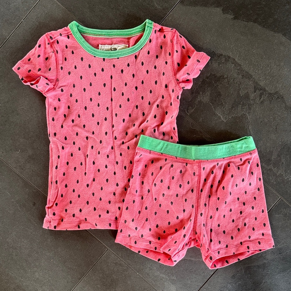Crewcuts Pink and Green Kids Pajama Set